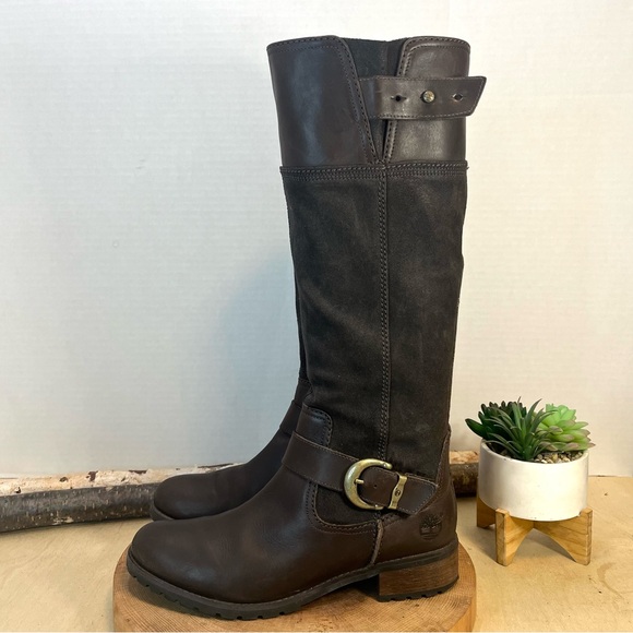Timberland Shoes - Timberland Earthkeepers | Bethel Tall Boots Dark Brown Leather Suede Buckle 8.5